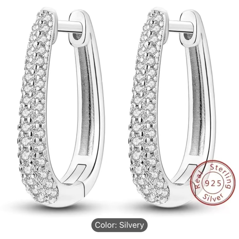 U-snap elegant 925‎ hoops for ladies